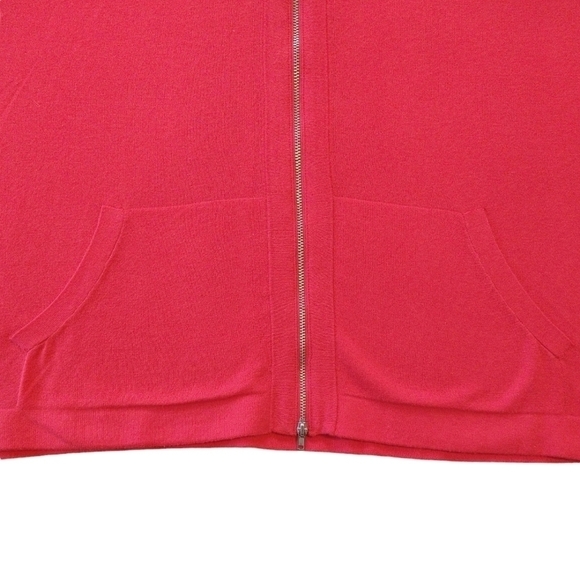 Cabi 5137 Beachcomber Hoodie Coral Full Double Zip Pockets Lightweight Oversized - Picture 7 of 9